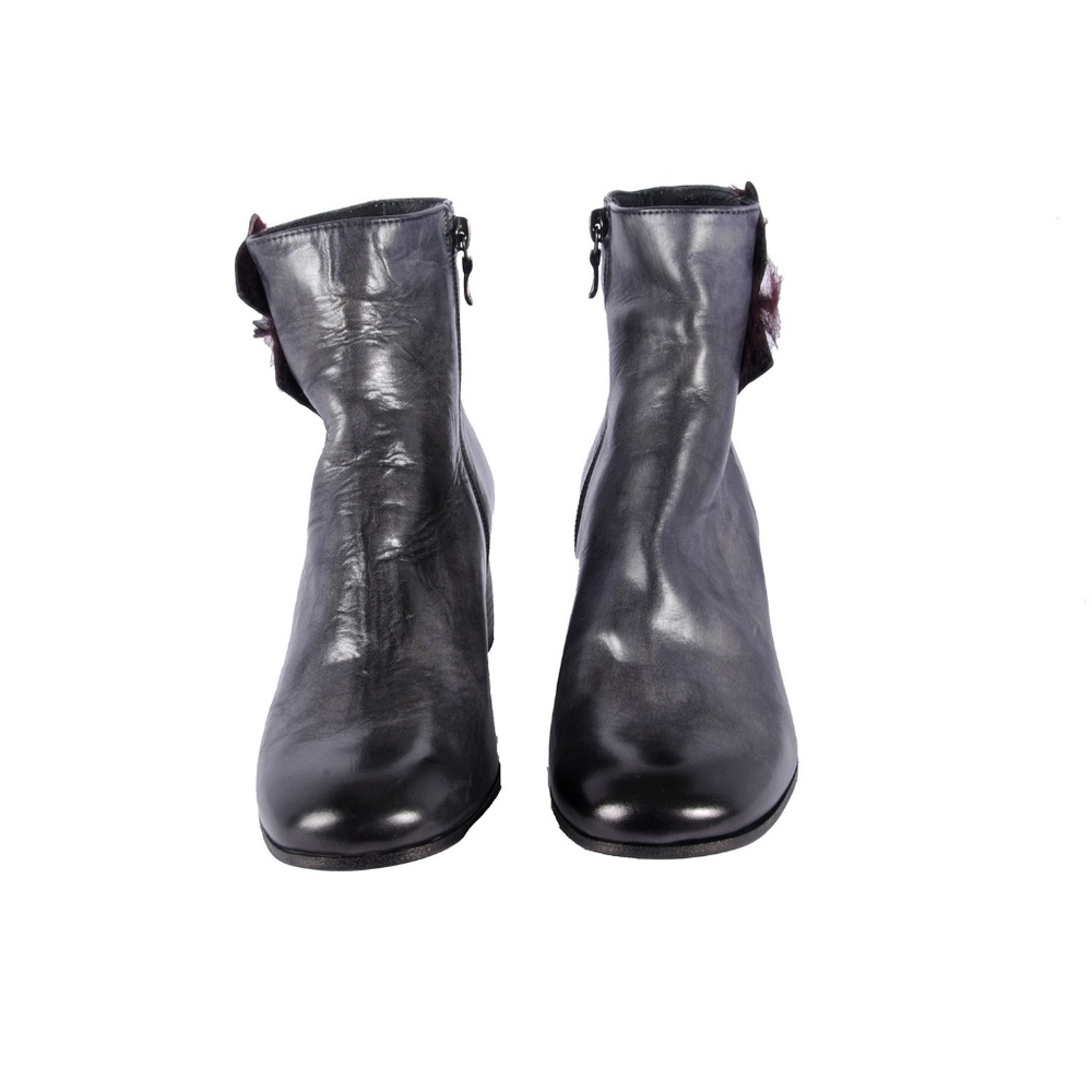 Ink ankle Ankle boots in Black hand dyed leather - Picture 3 of 6